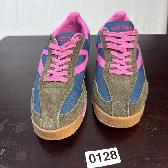Tretorn Shoes Women Size 6  Blue & Pink Wtrawlins 2 Walking Suede Comfort Preppy - Picture 3 of 5